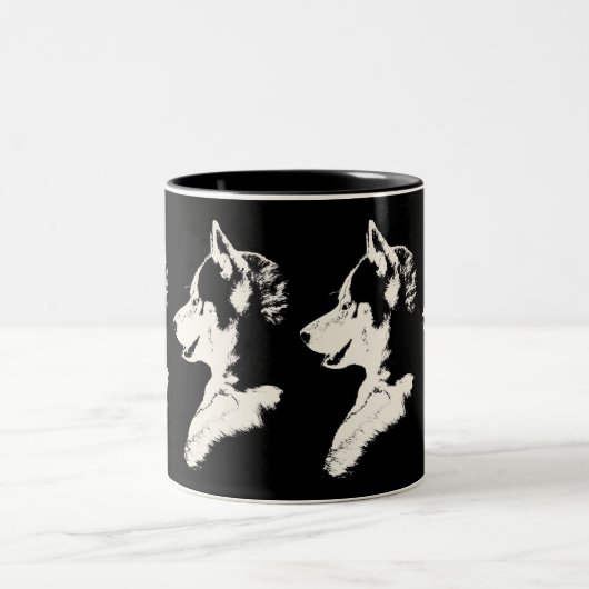 Coffee Cool Siberian Husky Cup Cool Mok (Center)