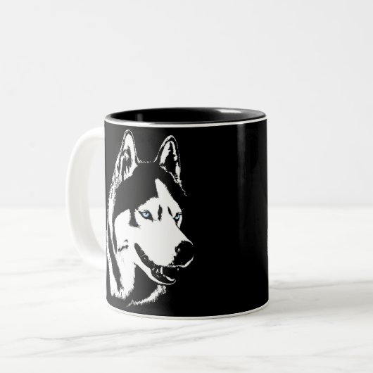 Coffee Cool Siberian Husky Cup Cool Mok (Voorkant links)