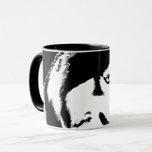 Coffee Cool Siberian Husky Cup Cool Mok (Voorkant links)