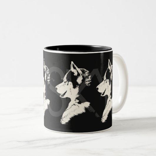 Coffee Cool Siberian Husky Cup Cool Mok (Voorkant rechts)