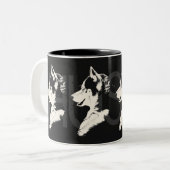 Coffee Cool Siberian Husky Cup Cool Mok (Voorkant links)