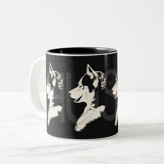 Coffee Cool Siberian Husky Cup Cool Mok (Voorkant links)