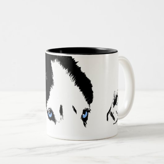 Coffee Cool Siberian Husky Cup Cool Mok (Voorkant rechts)