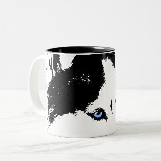Coffee Cool Siberian Husky Cup Cool Mok (Voorkant links)