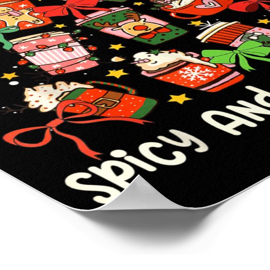 Coffee Coquette Bow Xmas Tree Christmas Scy Caffei Poster (Hoek)