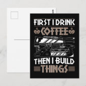 Coffee Craftsman Funny Carpenter Father Woodarbeid Briefkaart (Voorkant / Achterkant)