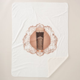 Coffee Cream AI art Sherpa Deken