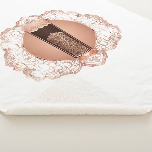 Coffee Cream AI art Sherpa Deken (3/4)