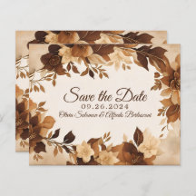 Coffee & Cream Autumn Floral Theme Weddenschap