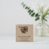 Coffee Cream Brown Janitorial Cleanid Vierkante Visitekaartje (Staand voorkant)
