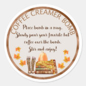 Coffee Creamer-cacabomenetiket Ronde Sticker (Voorkant)