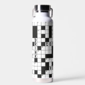 Coffee Crossword Puzzle Patroon Waterfles (Voorkant)