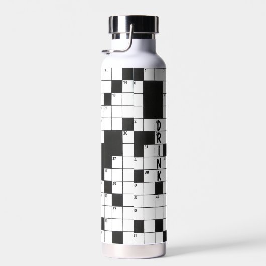 Coffee Crossword Puzzle Patroon Waterfles (Rechts)