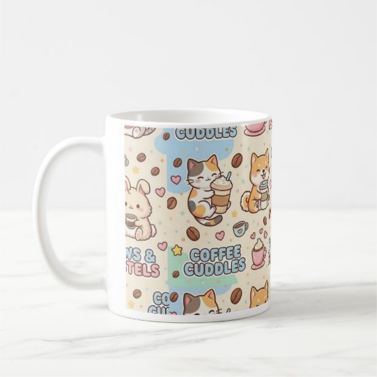 Coffee Cuddles Cute Classic Mug, 11 oz Coffee Mug Koffiemok (Links)