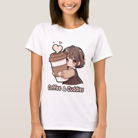 Coffee & Cuddles T-shirt (Voorkant)