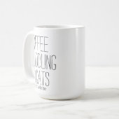 Coffee Cuddling & Cats Naam toevoegen Koffiemok (Voorkant links)