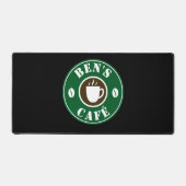 Coffee cup and beans logo custom counter bureaumat (Voorkant)