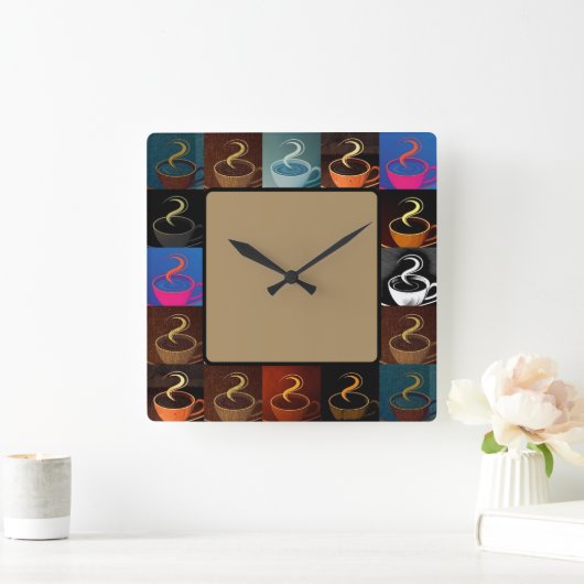 coffee cup assembly vierkante klok (Huis)