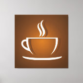 Coffee cup brown canvas afdruk (Voorkant)