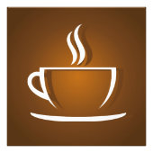 Coffee cup brown foto afdruk (Voorkant)