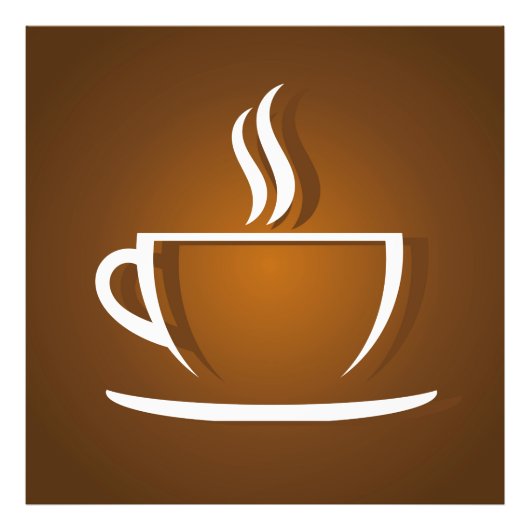 Coffee cup brown foto afdruk (Voorkant)