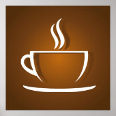 Coffee cup brown poster (Voorkant)