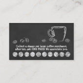 COFFEE CUP CHALK loyaliteitsprogramma (3 stippen) Klantenkaartje (Achterkant)