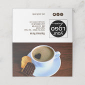 Coffee Cup Cookie Heart Shaped Foam Gift Kaart Plaatskaartje (Buitenkant ongevouwen)