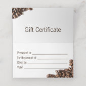 Coffee Cup Cookie Heart Shaped Foam Gift Kaart Plaatskaartje (Binnenkant ongevouwen)