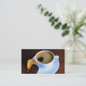 Coffee Cup Cookie Heart Shaped Foam | Uw Logo Visitekaartje (Staand voorkant)