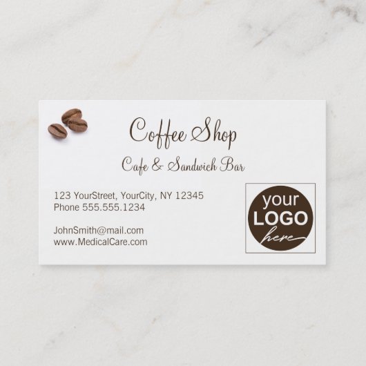 Coffee Cup Cookie Heart Shaped Foam | Uw Logo Visitekaartje (Achterkant)