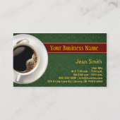 Coffee Cup Damask Green Visitekaartje (Voorkant)
