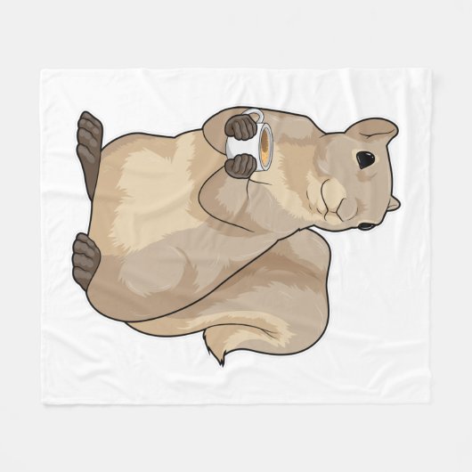 Coffee Cup Fleece Deken (Voorkant (Horizontaal))