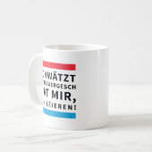 Coffee Cup for People who Learn Luxembourgish Koffiemok (Voorkant links)