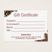 Coffee Cup Heart Shaped Foam Cookie Gift Kaart (Achterkant)