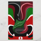 Coffee cup Kenya Flag Hakuna Matata Briefpapier (Voorkant)