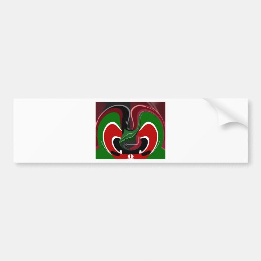 Coffee cup Kenya Flag Hakuna Matata Bumpersticker (Voorkant)
