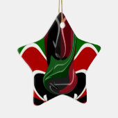 Coffee cup Kenya Flag Hakuna Matata Keramisch Ornament (Rechts)