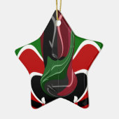 Coffee cup Kenya Flag Hakuna Matata Keramisch Ornament (Links)
