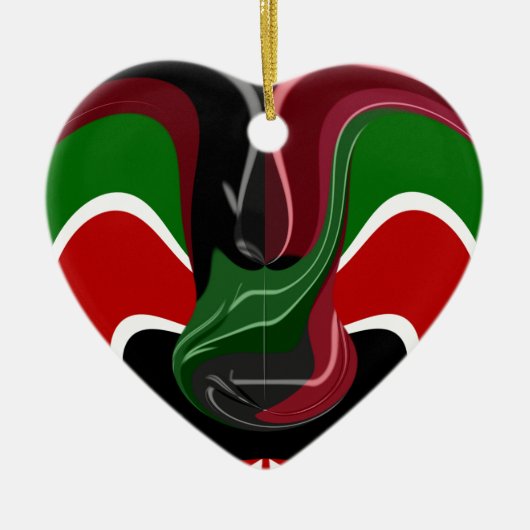Coffee cup Kenya Flag Hakuna Matata Keramisch Ornament (Voorkant)