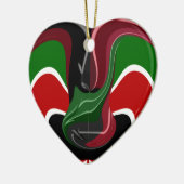 Coffee cup Kenya Flag Hakuna Matata Keramisch Ornament (Links)