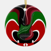 Coffee cup Kenya Flag Hakuna Matata Keramisch Ornament (Voorkant)