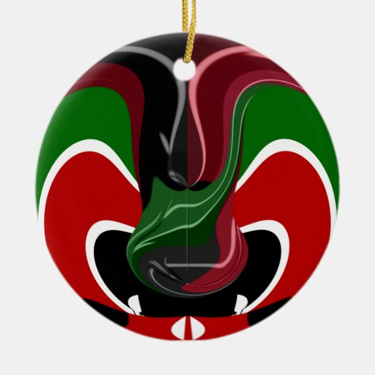 Coffee cup Kenya Flag Hakuna Matata Keramisch Ornament (Voorkant)