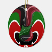 Coffee cup Kenya Flag Hakuna Matata Keramisch Ornament (Links)