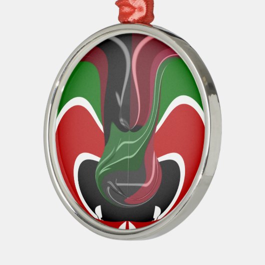 Coffee cup Kenya Flag Hakuna Matata Metalen Ornament (Links)