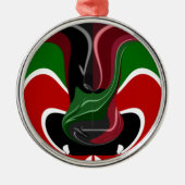 Coffee cup Kenya Flag Hakuna Matata Metalen Ornament (Voorkant)