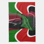 Coffee cup Kenya Flag Hakuna Matata Theedoek (Verticaal)