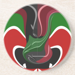 Coffee cup Kenya Flag Hakuna Matata Zandsteen Onderzetter