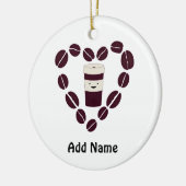 Coffee Cup Keramisch Ornament (Links)
