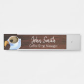 Coffee Cup Koekkerij Haped Schuimkoffie Deurbordje (Voorkant)